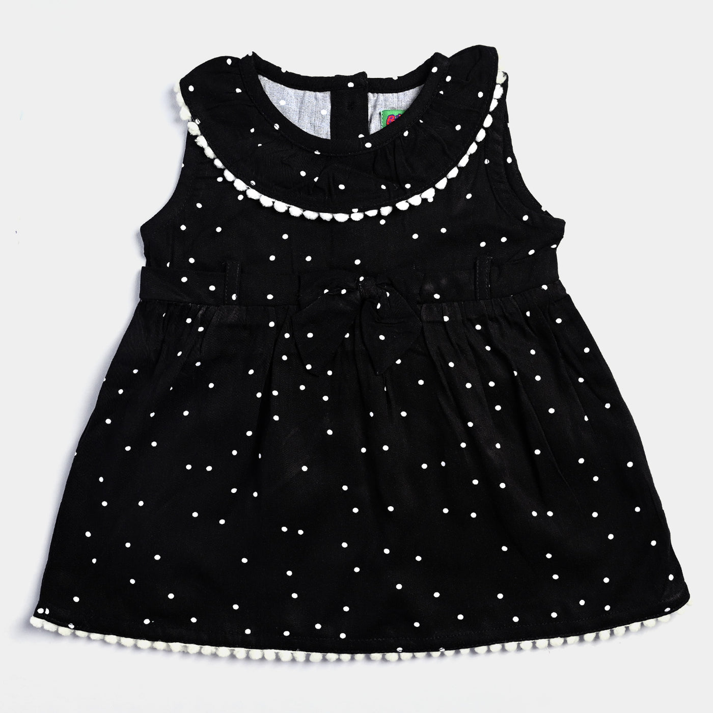 Infant Girls Marina Frock Pola Dots-BLACK