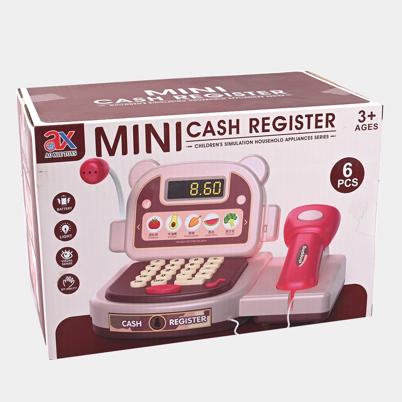 Mini Cash Register Toy Set With Light & Sound