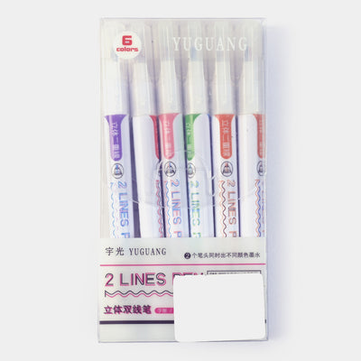 Two Lines Pen 6Pcs