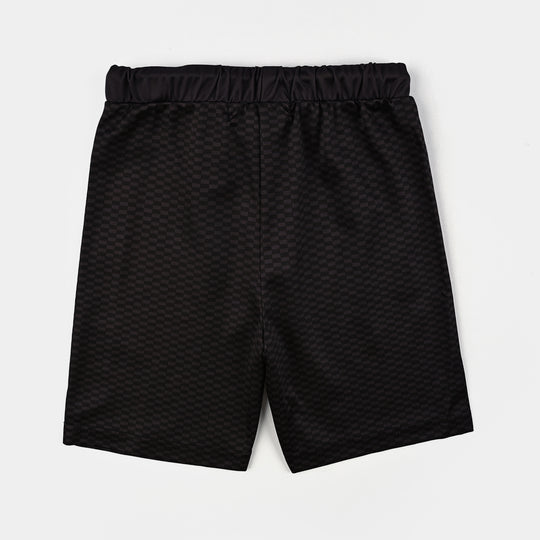 Boys Polyester Jersey 2 Piece Suit-BLACK