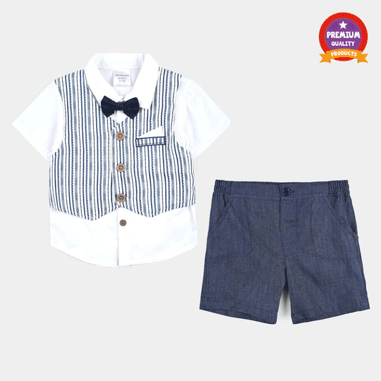 Infant Unisex Cotton Interlock Woven Suit
