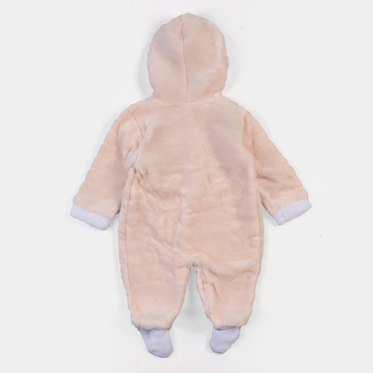 Infant Boys Velour Romper - Light Pink