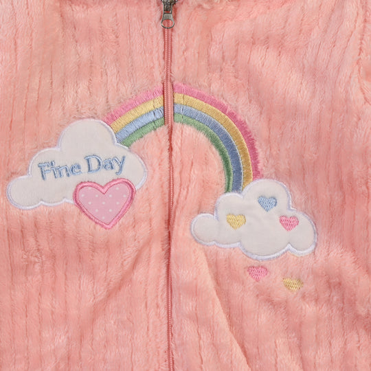 Infant Boys Knitted Fine day Romper - Light Peach