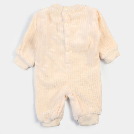 Infant Boys Knitted Character Romper - beige