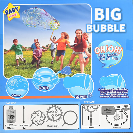 Big Bubble Maker Toy Set – Outdoor Bubble Fun for Kids
