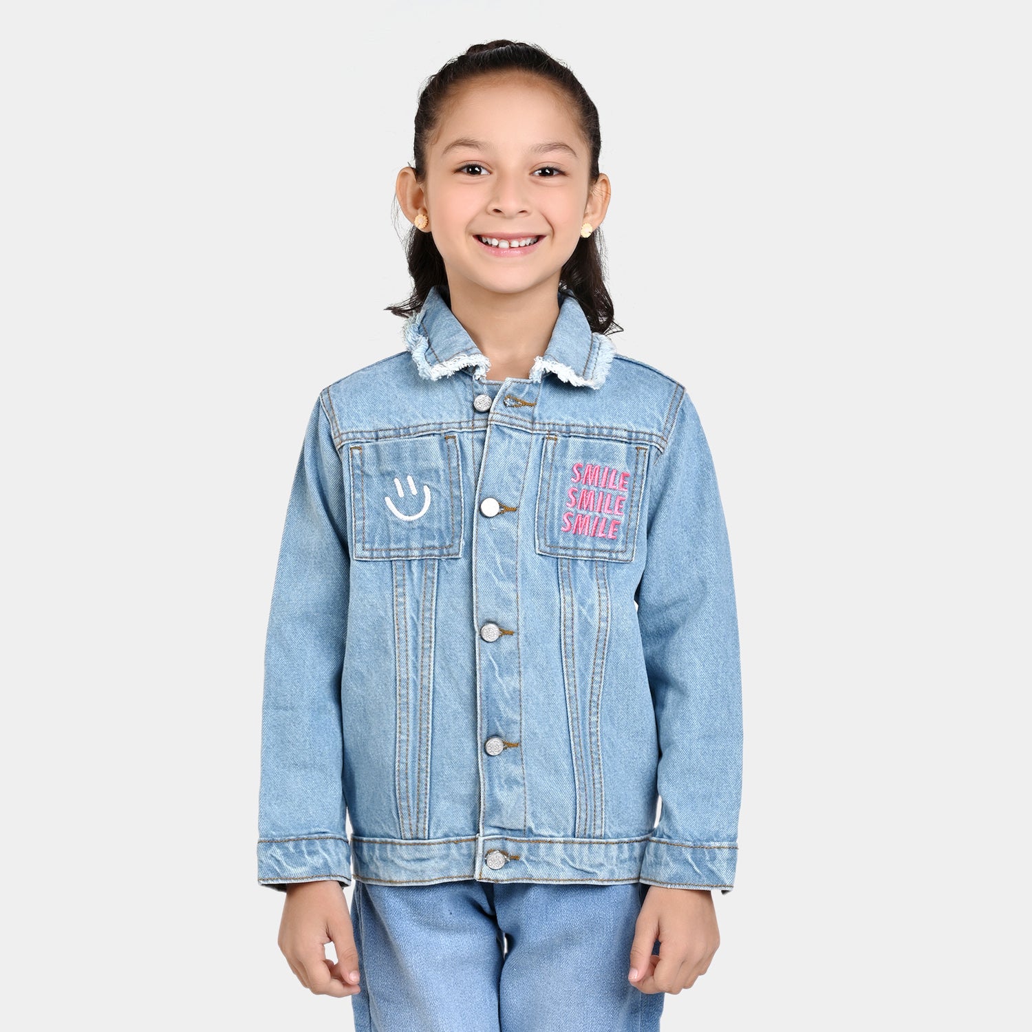 Girls Denim Jacket Vibe Tribe LT.Blue Price in Pakistan Bachaa Party