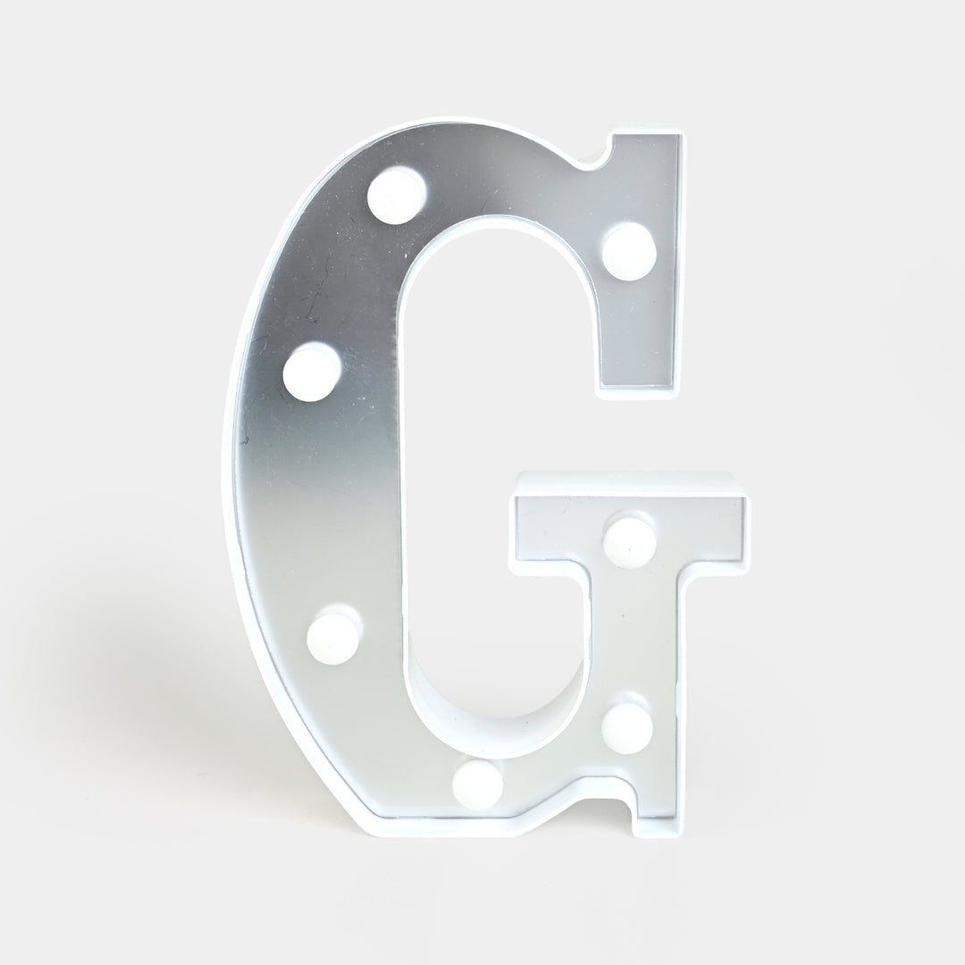 Decoration HBD Led Light Silver "G"