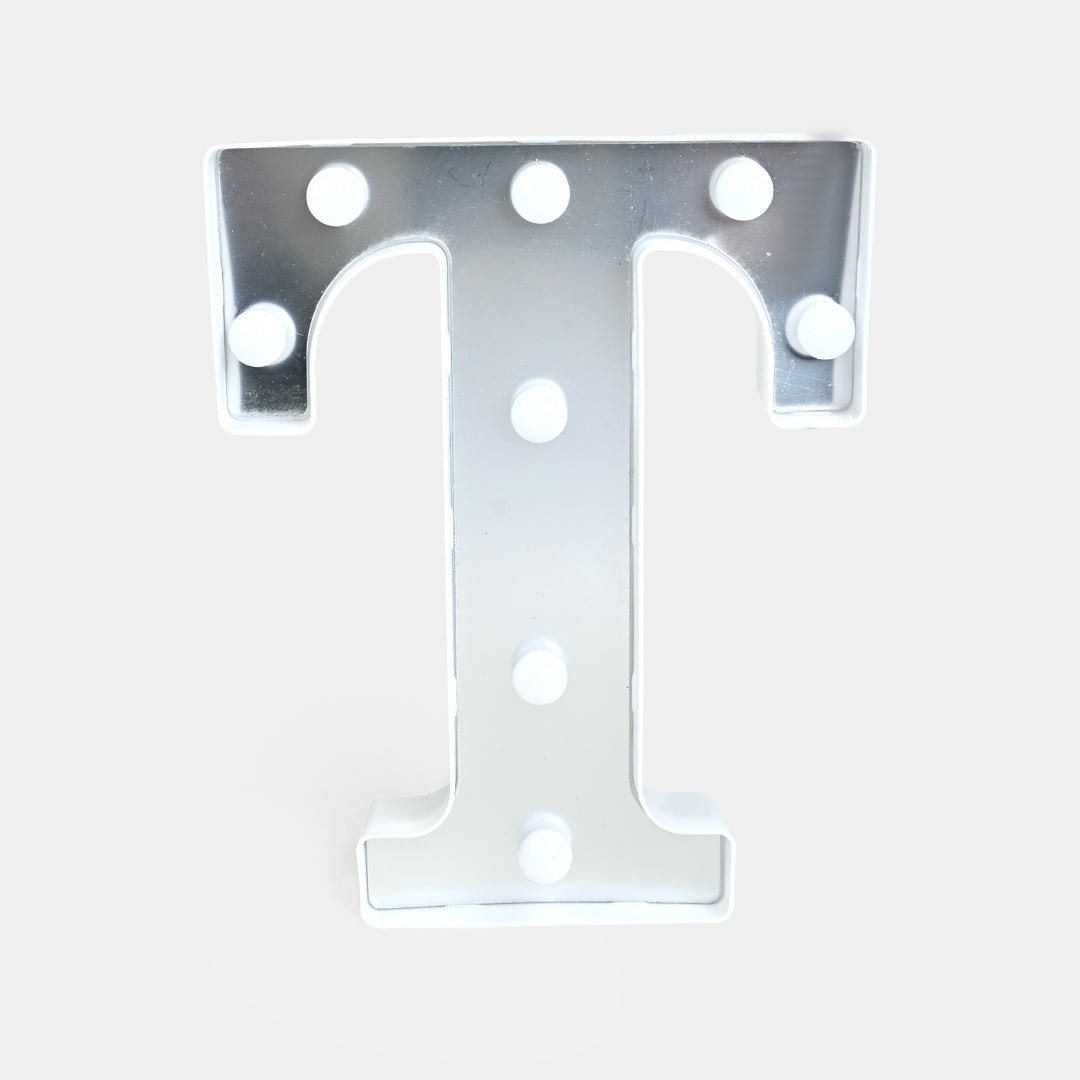 Decoration HBD Alphabet Led Light Silver