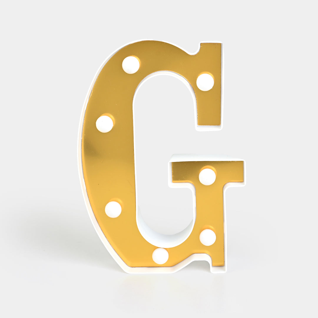 Decoration HBD Led Light Golden "G"