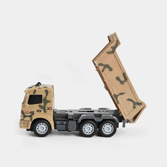 Remote Control Military Dump Truck Toy For Kids
