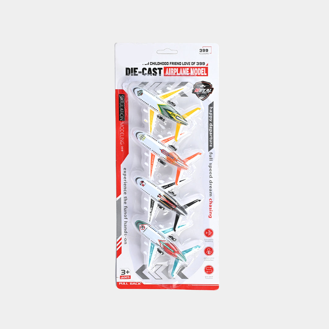 Metal Airplane 4 PCs For Kids