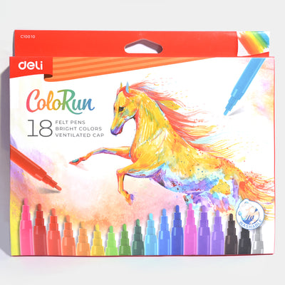 Felt Pen Washable Markers 18 Colors For Kids