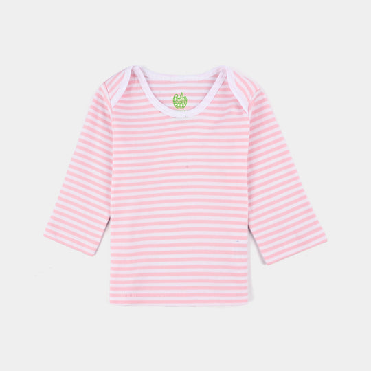 Infant Girls Cotton Interlock Bambi T-Shirt F/S Pack OF 3 - Pink/White