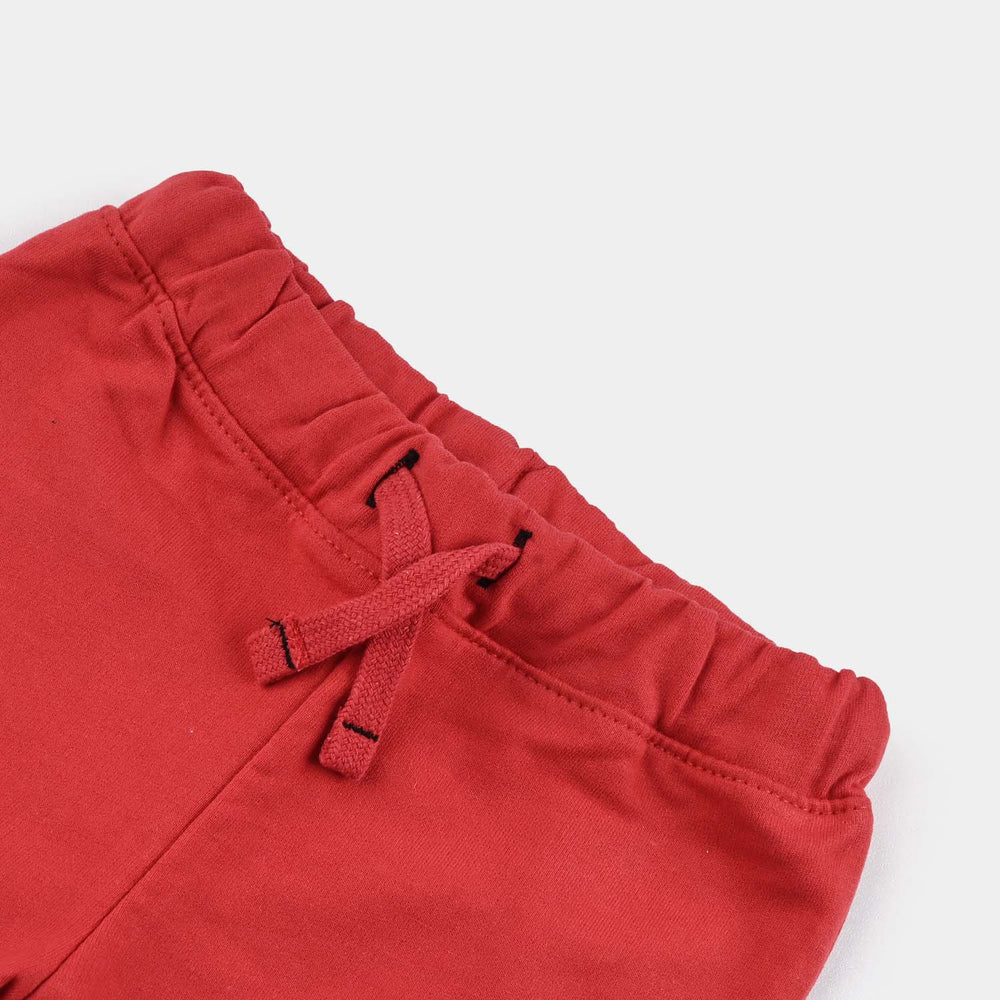 Infant Boys Jersey/Terry Basic Short-H.R Red