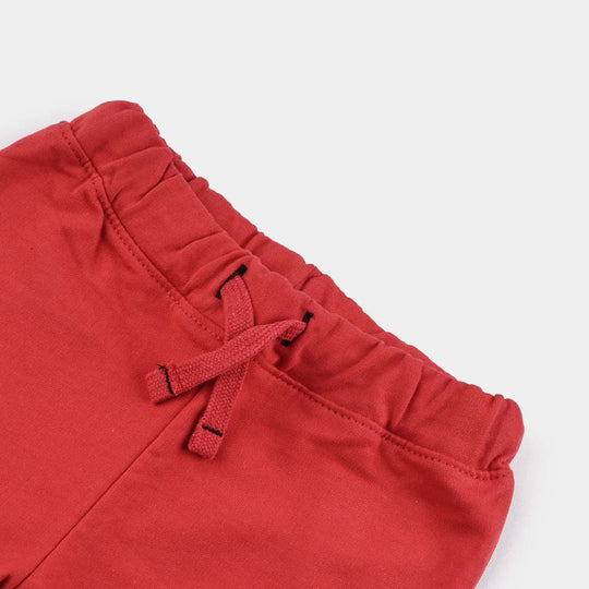 Infant Boys Jersey/Terry Basic Short-H.R Red