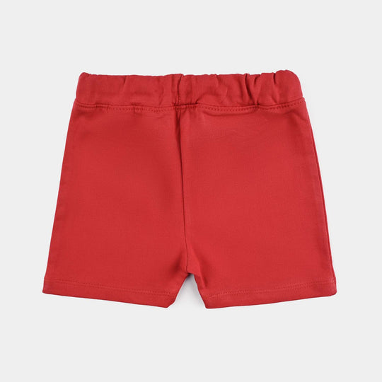 Infant Boys Jersey/Terry Basic Short-H.R Red