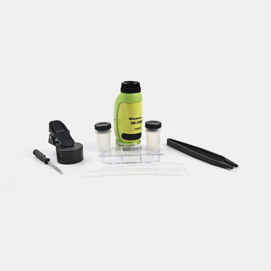 Mini Microscope Portable Kids Microscope with Led Light 250X Zoom