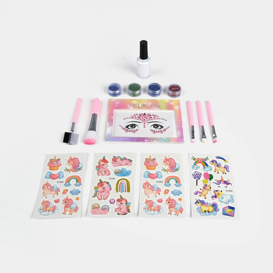Glitter Tattoos Kit – Sparkly Temporary Tattoo Set For Girls