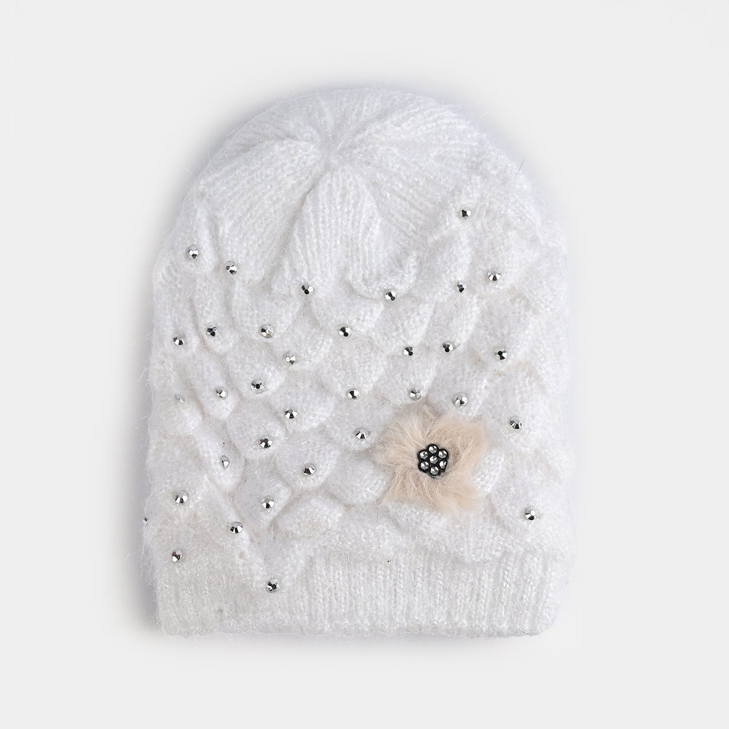 Turkish Style Winter Cap Sky Blue For Baby Size 0 to 6 Months