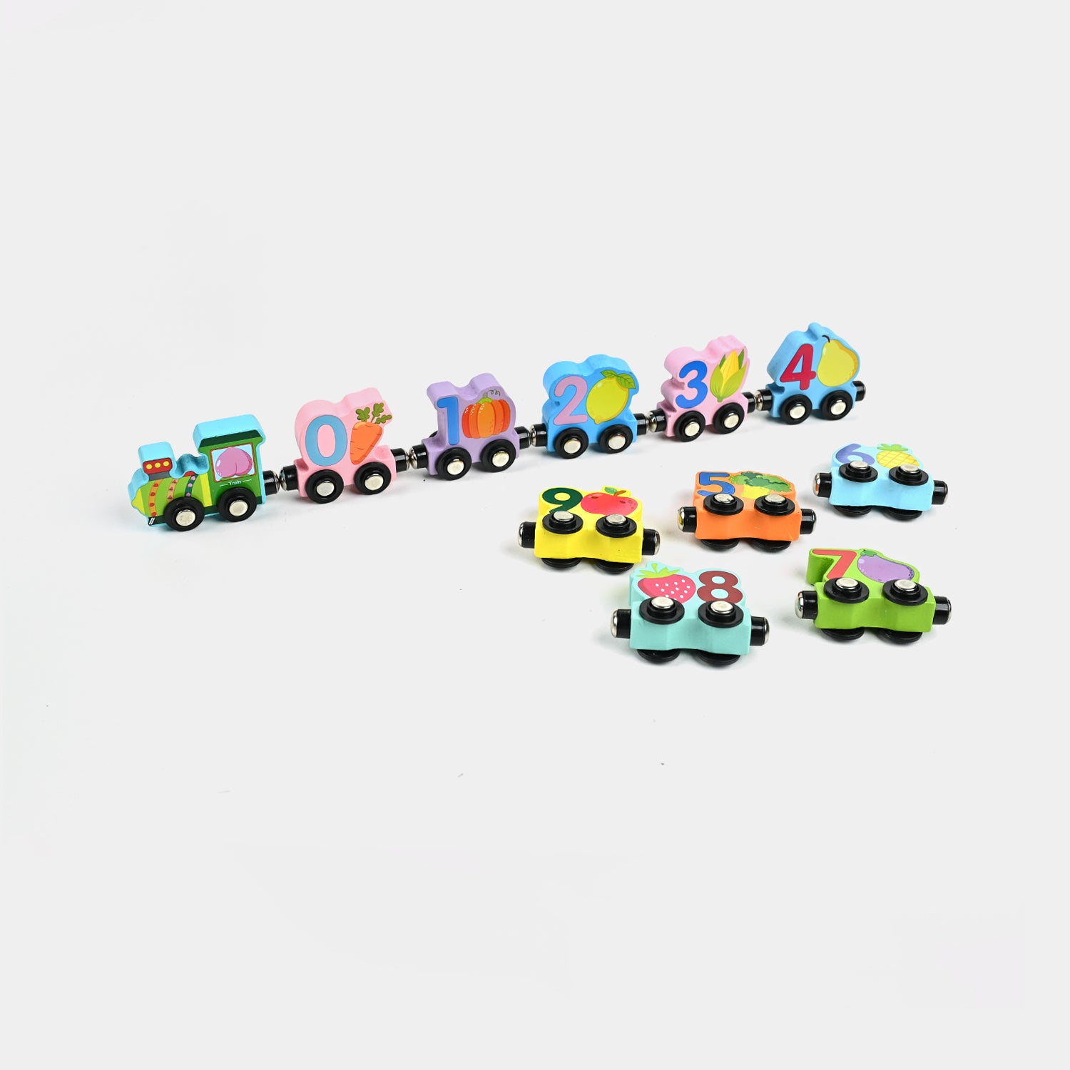 Wooden Number Mini Train Puzzle Toy Price in Pakistan | Bachaa Party