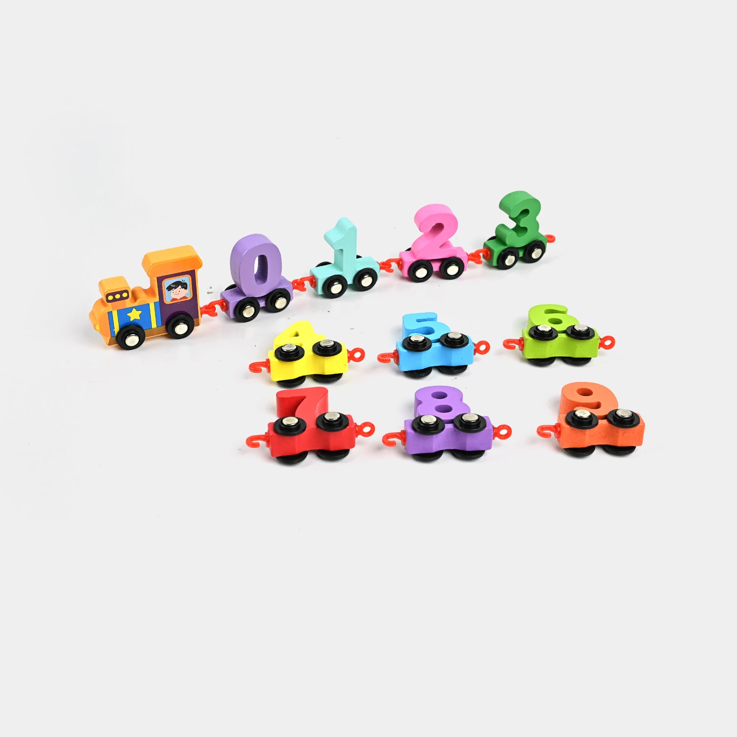 Wooden Number Mini Train Puzzle Toy Price in Pakistan | Bachaa Party
