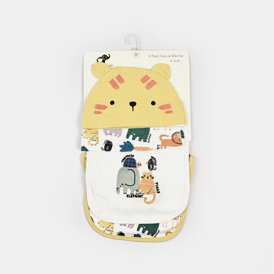 Infant Caps & Bib Set | 0-6M