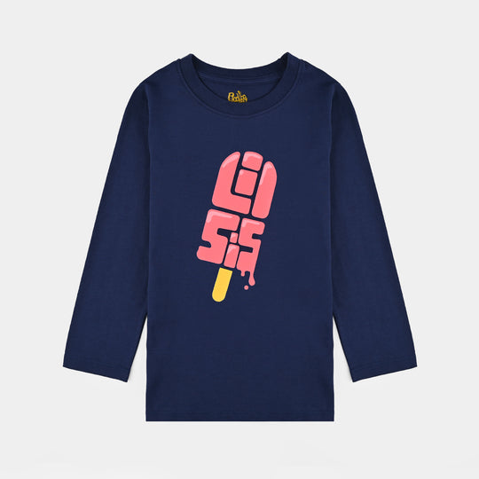 Girls Jersey/Terry T-Shirt F/S Lil SIS-PURPLE