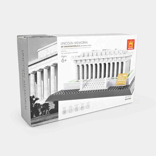 Educational Construction Lincoln Memorial Architecture Building Blocks Set | 979 Pcs