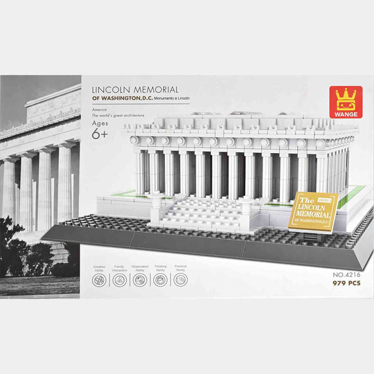 Educational Construction Lincoln Memorial Architecture Building Blocks Set | 979 Pcs