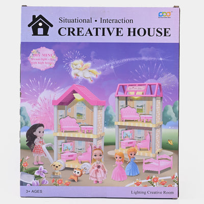 DIY Doll House Villa Set For Kids