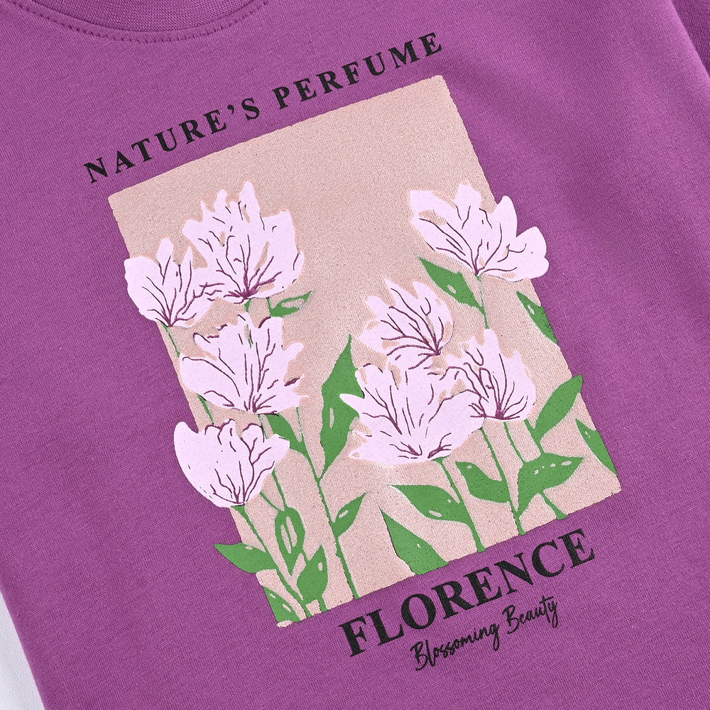 Girls Cotton Jersey T-Shirt H/S Nature Perfumes