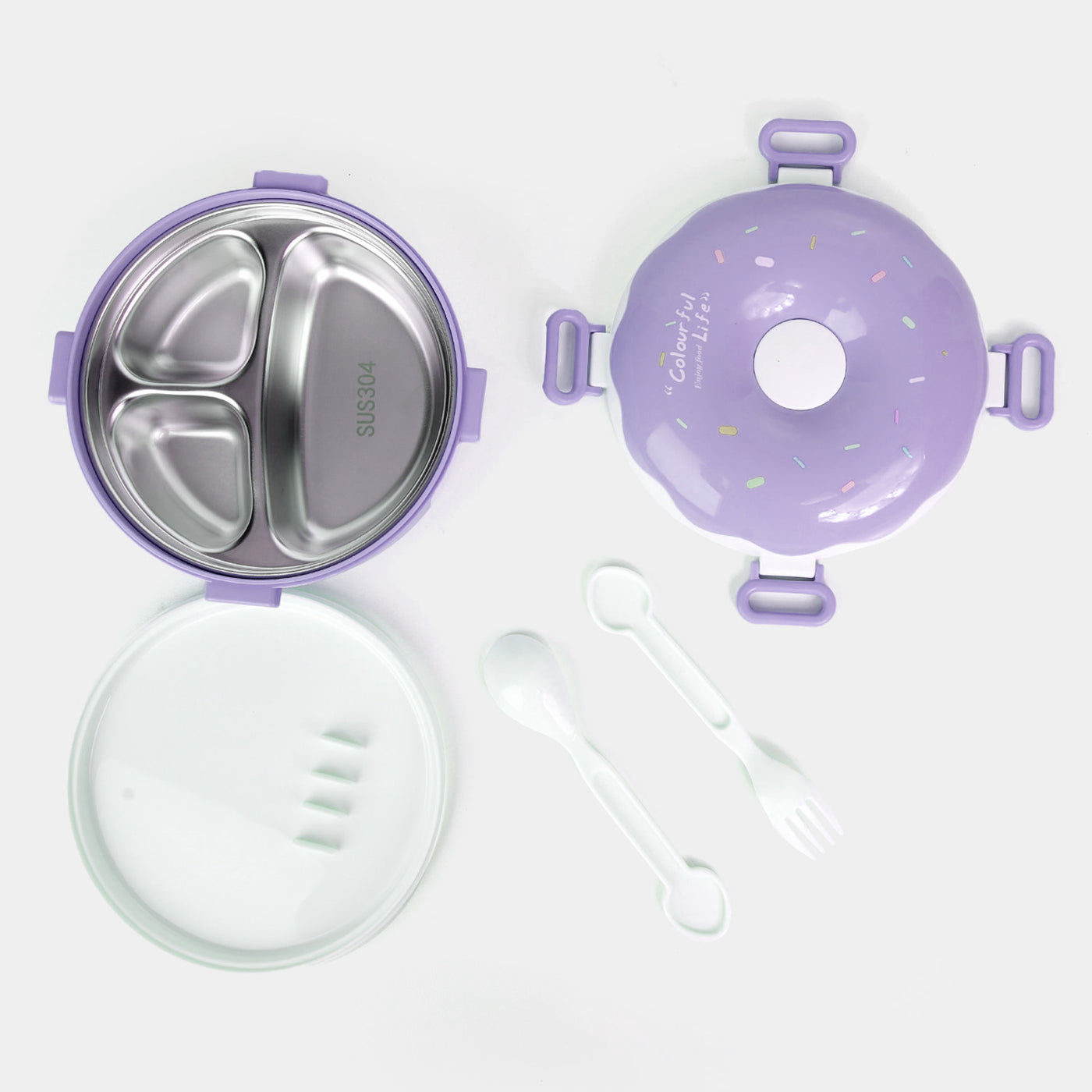 Stainless Steel Lunch Box - Purple
