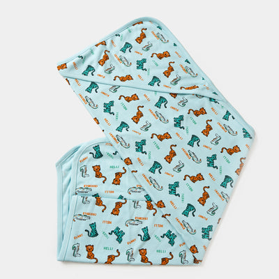 Wrapping Sheet Little Tiger | Aqua Blue