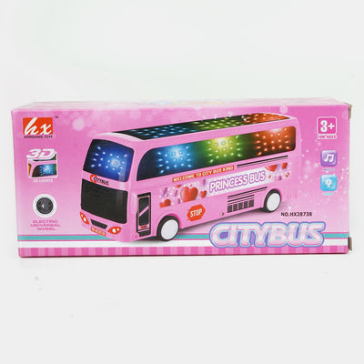 360 Rotation City Bus With Light & Music For Kids