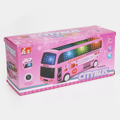 360 Rotation City Bus With Light & Music For Kids