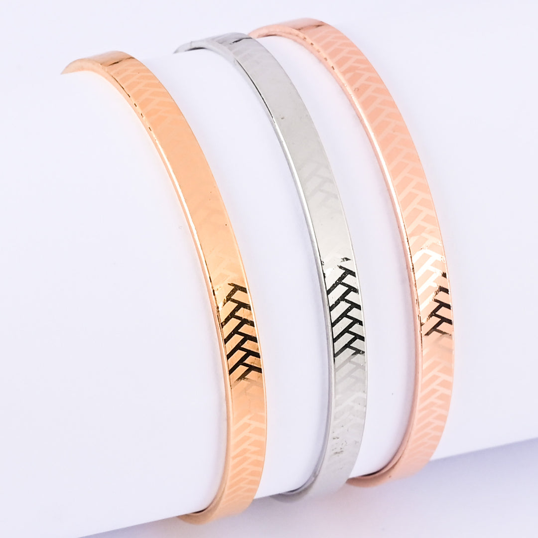 Fashion Titanium Steel Teens Bangles-3PCs
