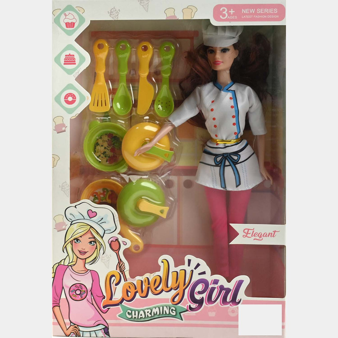 Lovely Girl Charming – Chef Doll Playset