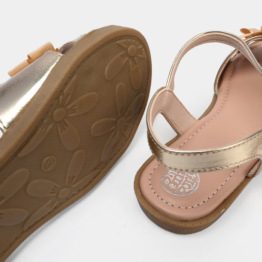 Girls Sandal 1338-Golden