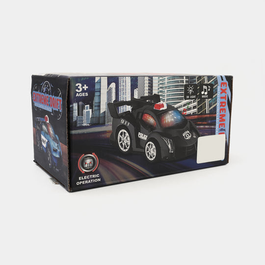 3D Police Car Toy with Light & Sound