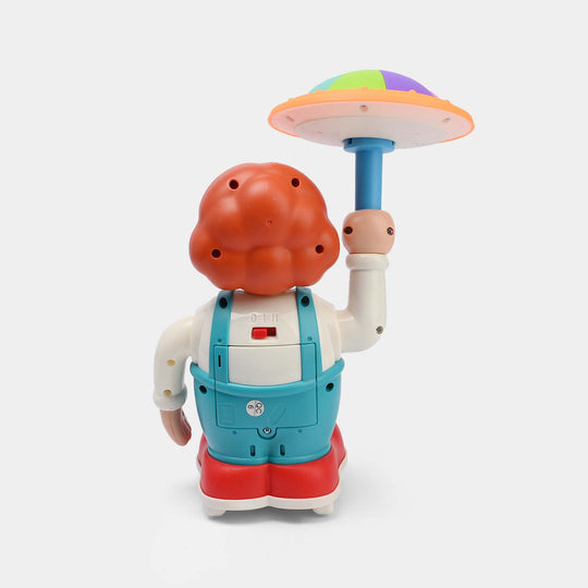 Circus Stunt Umbrella Clown Toy with Light & Music for Kids