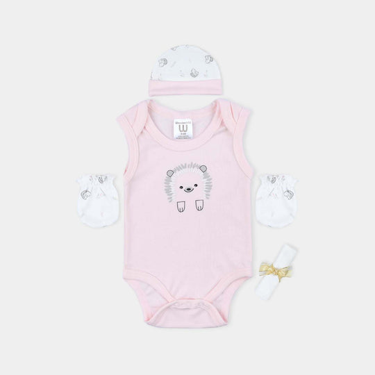Infant Girls Cotton Interlock 4Pcs Set