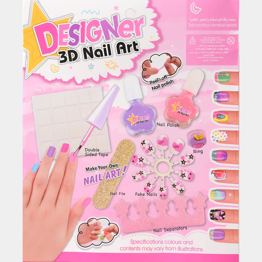 Nail Art Fashion Kit Play Set For Girls