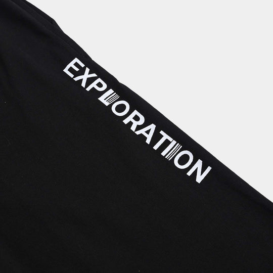 Teen Boys Cotton Terry Short-BLACK