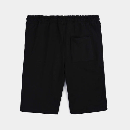 Teen Boys Cotton Terry Short-BLACK