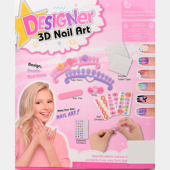 Nail Art Fashion Kit Play Set For Girls
