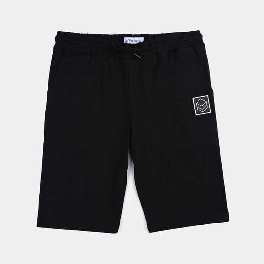 Teen Boys Cotton Terry Short -BLACK