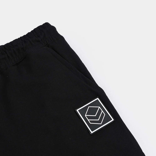 Teen Boys Cotton Terry Short -BLACK