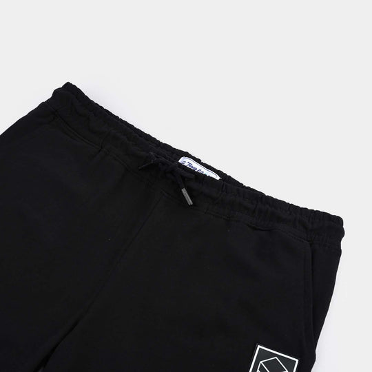 Teen Boys Cotton Terry Short -BLACK