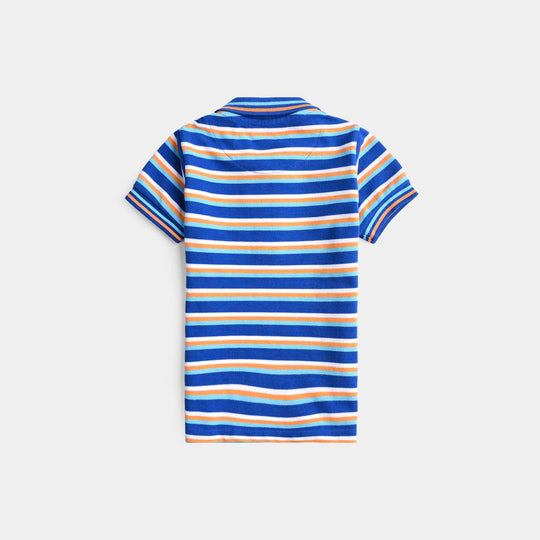 Infant Boys Jumbo Pique Polo Awesome-Striper