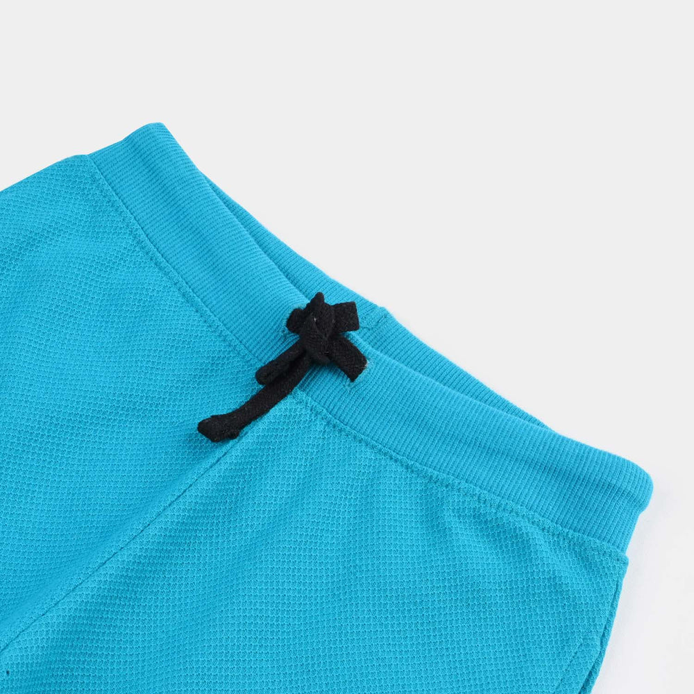 Boys Jersey/Terry Pique Short Great Day Ahead-Teal